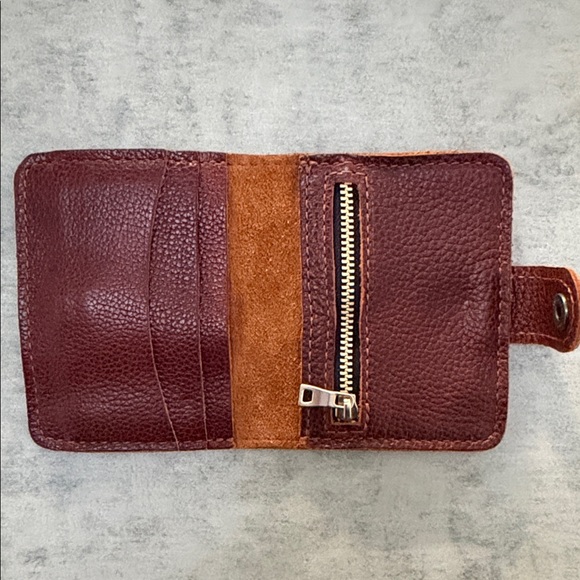 Portland Leather Brown Canvas Pouch and Leather Wallet Set - Picture 2 of 4